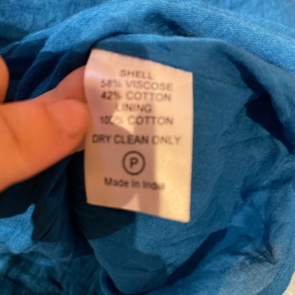 Mille / cobalt Blue Paper Bag Waist Midi Skirt small s - Picture 2 of 5